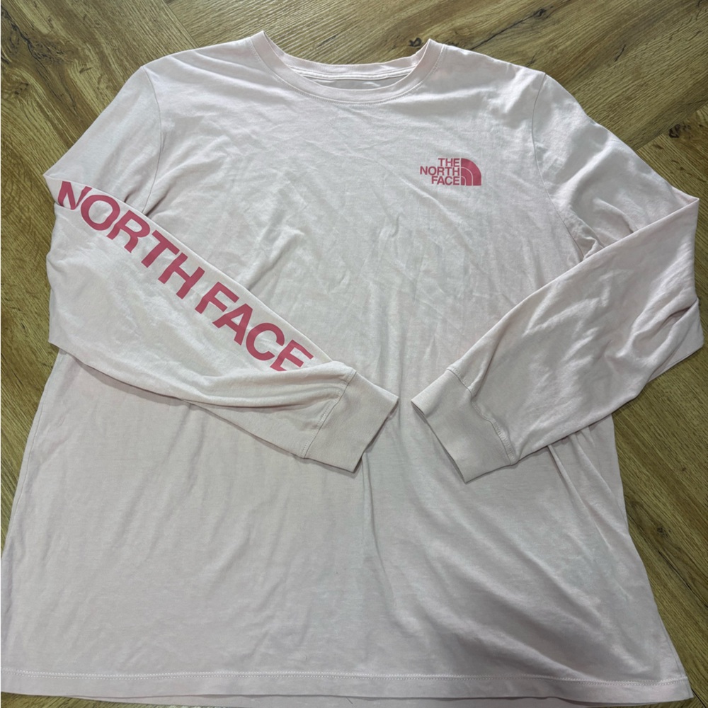 The North Face Light Pink Long Sleeve Logo Tee